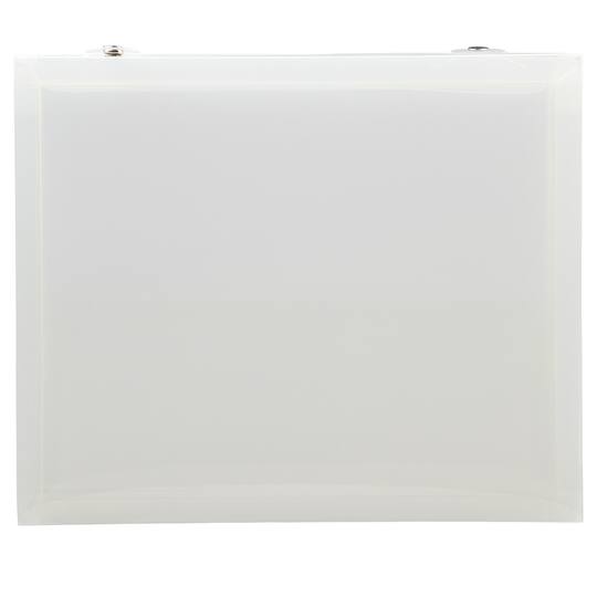 JAM Paper Clear Grid Plastic Two Pocket Portfolio with Snap Closure 11" x 13"